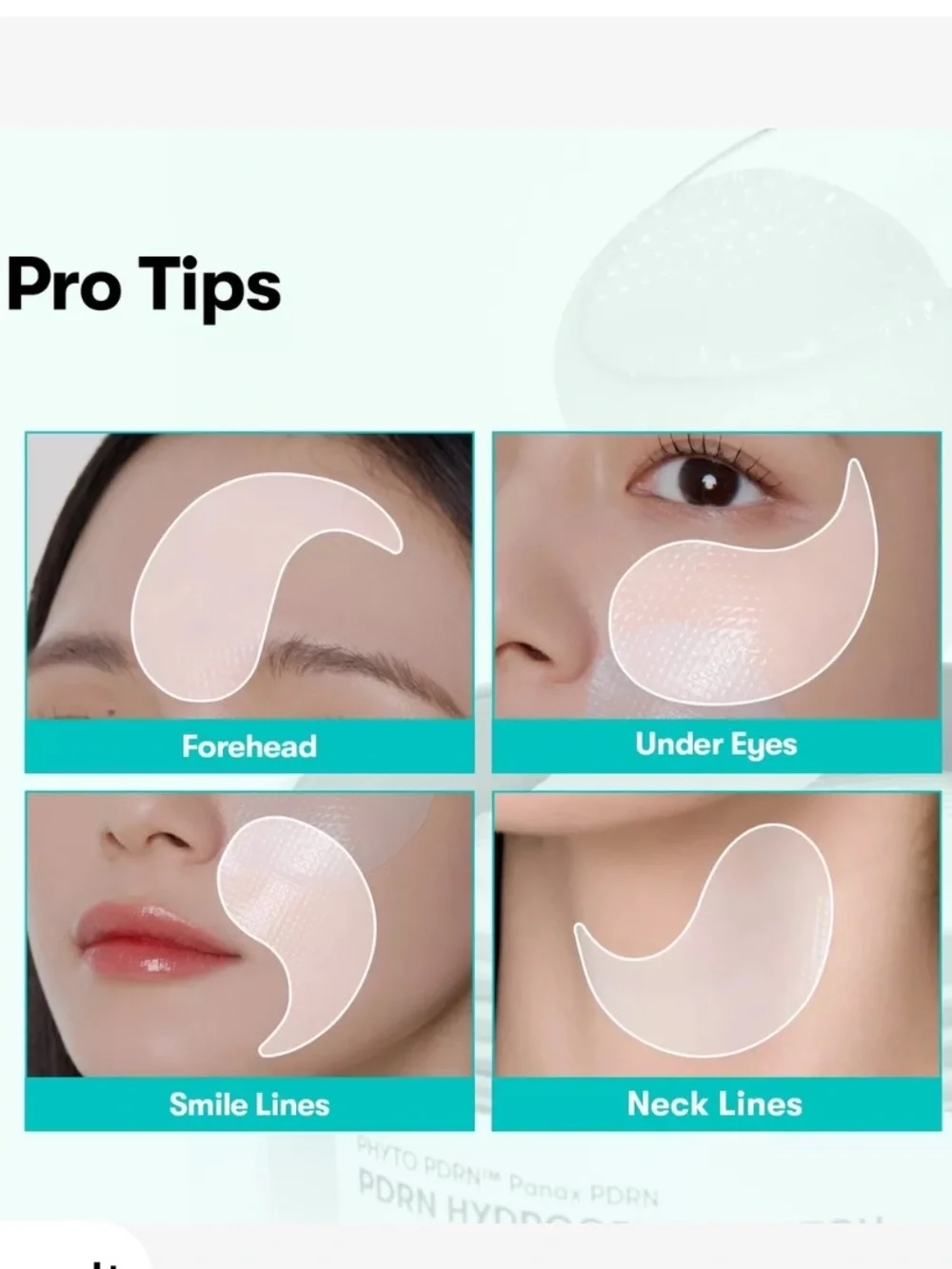 PDRN Hydrogel Eye Patches - set of 60. Reduces wrinkles and puffiness, hydrates